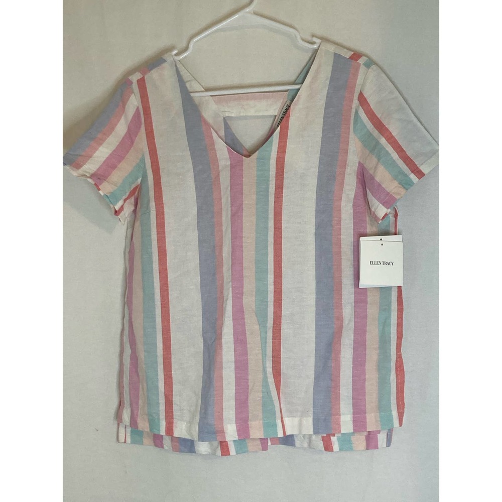 Ellen Tracy Womens‎ Blouse Size Small  Striped